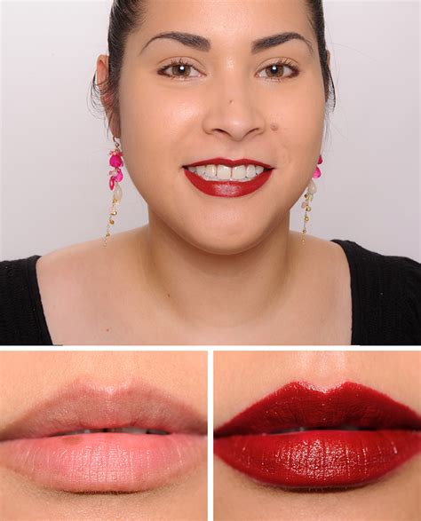 YSL Black Red (71) Rouge Pur Couture SPF15 Lipstick Review ...